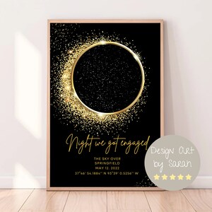 Besondere Sternen Karte, Personalisierter Nacht himmel mit Koordinaten, Geschenk für Freundin, in 25 h fertig, Bedeutungsvolle geschenke