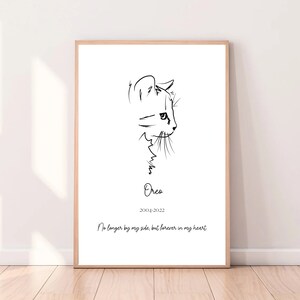 Custom Cat Loss Print | Cat RIP Memorial | Cat Remembrance - Etsy