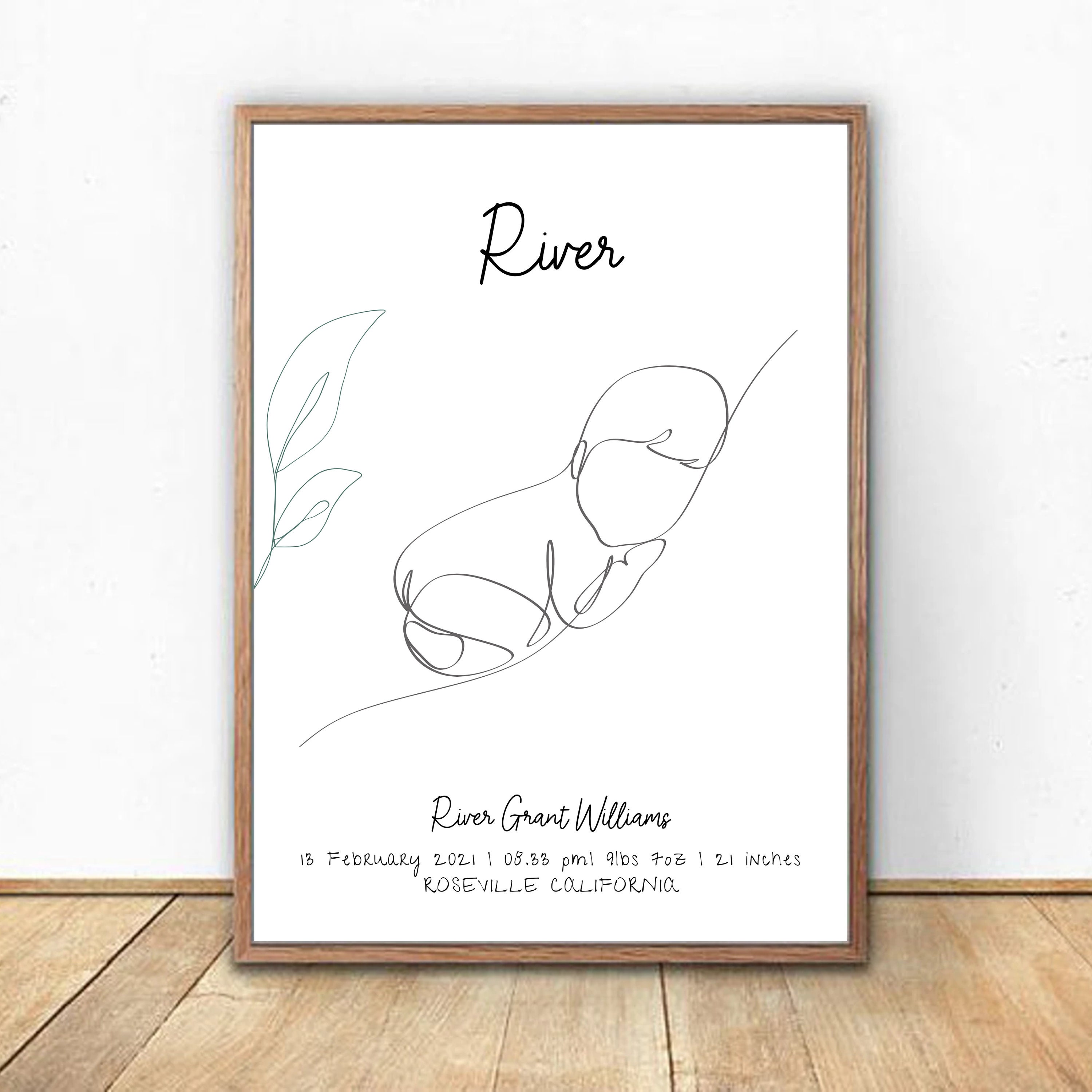 Birth Poster | Personalized Baby Poster - Etsy