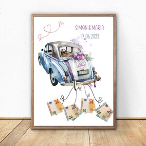 Regalo de boda / Regalo de boda para adjuntar dinero en efectivo / Pareja de recién casados / Linda idea de regalo de boda