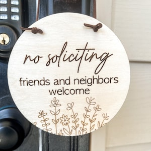 No Soliciting Wood Sign-Please Do Not Knock Sign-Sleeping Baby Sign-Dogs Will Bark Sign-Doorbell Sign