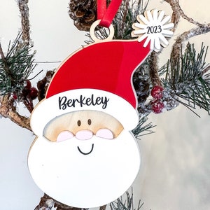 Personalized kids Christmas Ornament 2024 | 1st Christmas | baby girl | baby boy | Santa Ornament | Name ornament