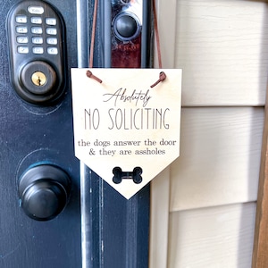 Please Do Not Knock Sign-Sleeping Baby Sign-Dogs Will Bark Sign-Doorbell Sign-No Soliciting Wood Sign