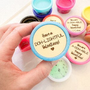 Valentine Play Doh Favors | Class Valentine Gift | Personalized Kids Valentines | Class Play Doh gift