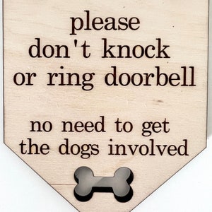 Please Do Not Knock Sign-sleeping Baby Sign-dogs Will Bark Sign ...