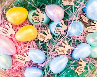 Easter Egg Stuffer | 30 piece set | Egg Hunt Tokens | Non Food Treat | Kids Easter Gift | Wood Activity and Reward Tokens |