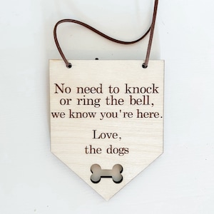 Por favor, no toque la señal-Sleeping Baby Sign-Dogs Will Bark Sign-Doorbell Sign-No Soliciting Wood Sign