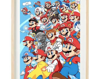 Todo Super Mario Mashup Punto de cruz