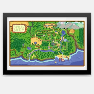 Stardew Valley Map Cross Stitch Pattern