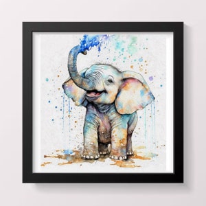 Happy Baby Elephant Cross Stitch