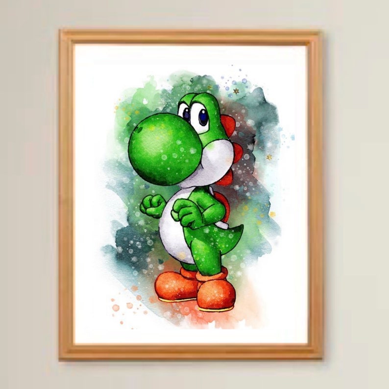 Watercolour Yoshi Cross Stitch Etsy