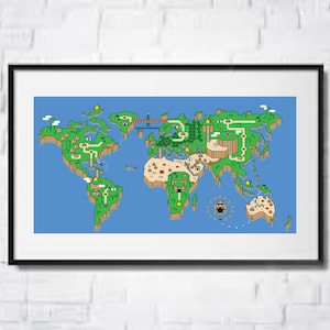 Kruissteek Mario-wereldkaart