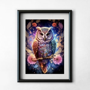 Mystical Owl Fantasy Cross Stitch