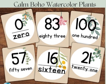 1-100 Boho Number Poster Digital Downloads: Printable Classroom Decor for Teachers | Children's Wall Decor | Educational Number Posters