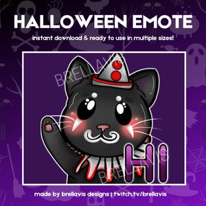 CLOWN HALLOWEEN CAT Emote! Twitch, Discord, Youtube, Facebook Emote!