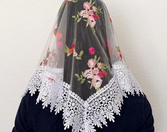 Our Lady of La Salette Triangle Veil Mantilla