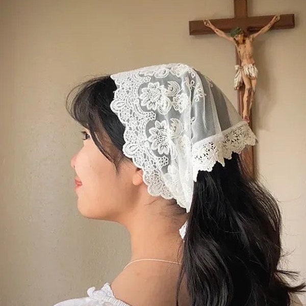 Bl. Anna Maria Taigi Tie Up Veil | Holy Mothers Collection | Catholic Femininity Co.