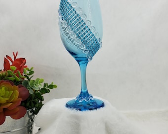 Wine glass, blue