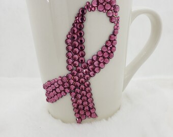 Coffee mug, Breast cancer ribbon