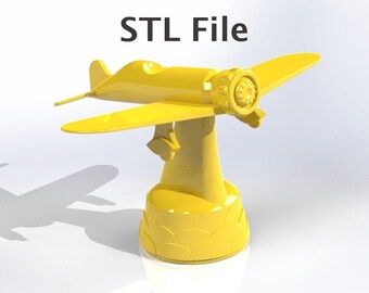 Plane STL file, Plane STL, STL file, 3D printable, 3D printing, Plane, Plane Topper