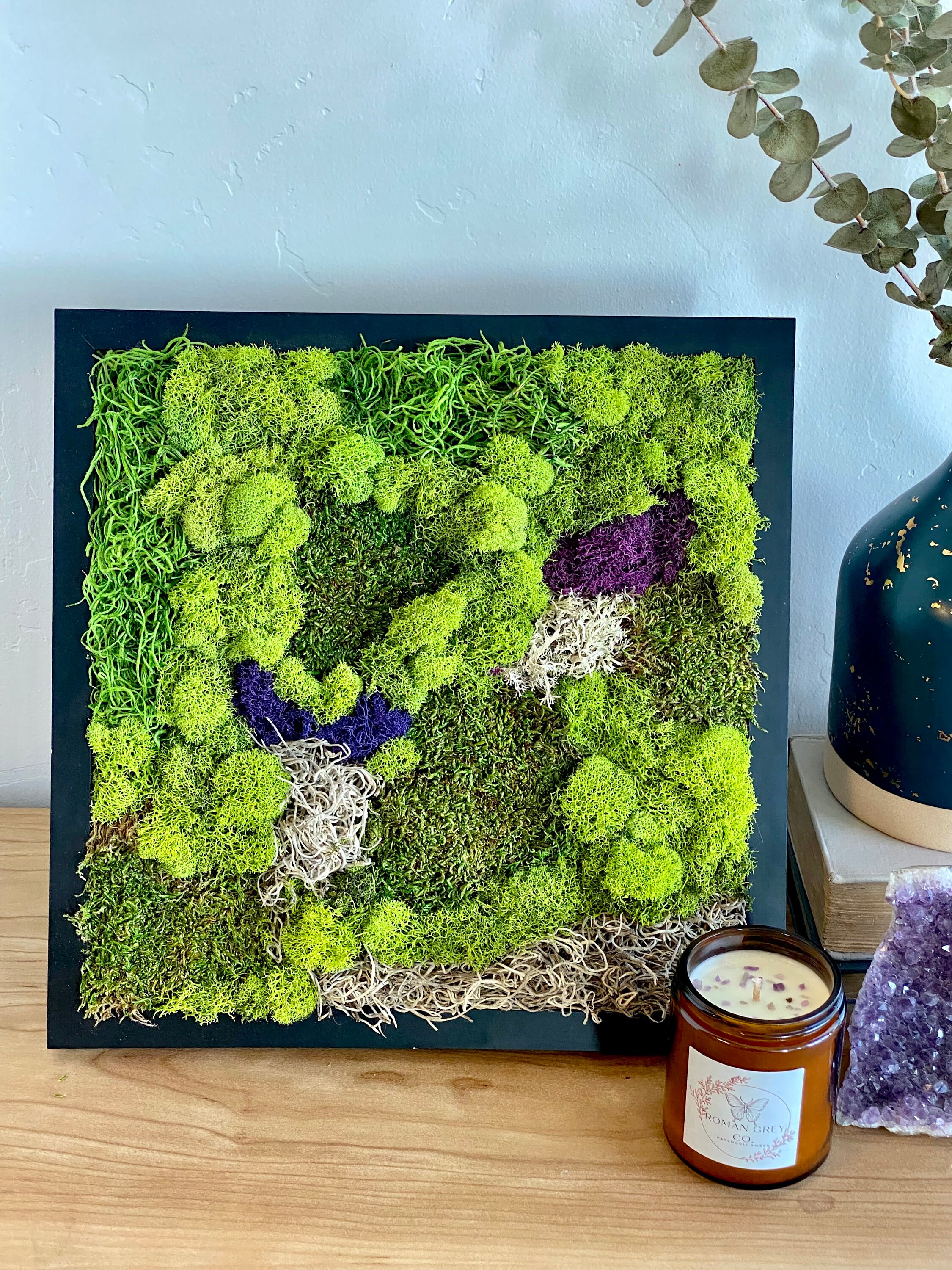 MOSS FRAME Botanical Art Etsy