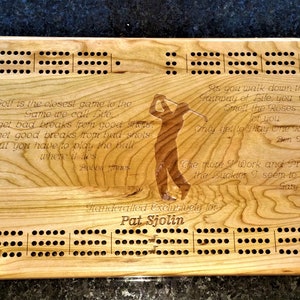 Custom Personalized Golf Cribbage board