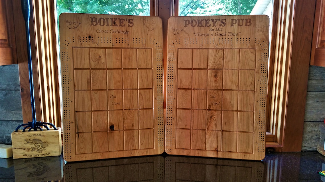 Custom Cross Cribbage Board Etsy