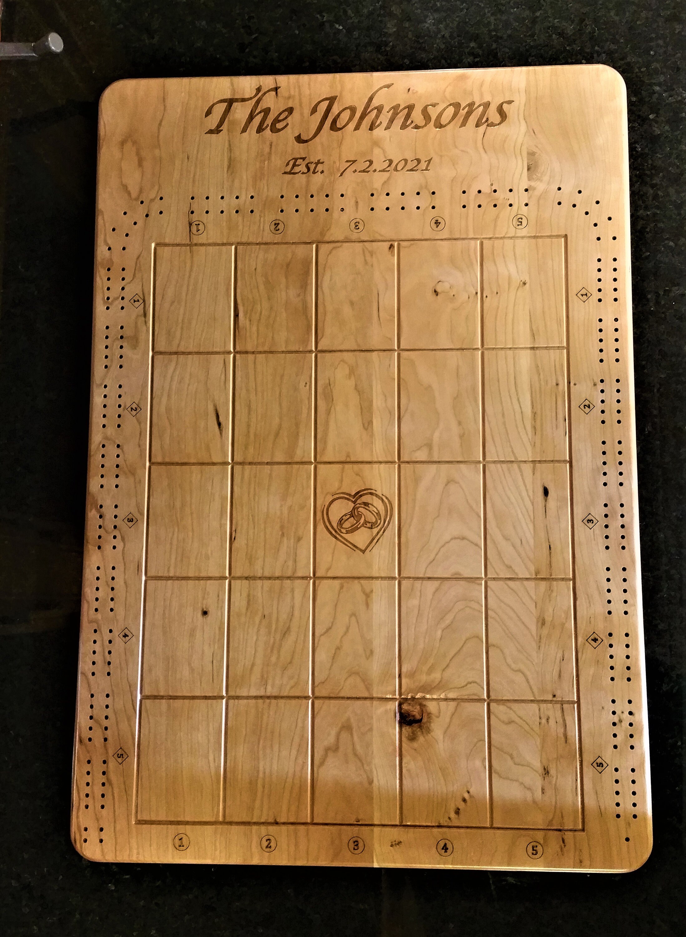 Custom Personalized Cross Cribbage Board Etsy