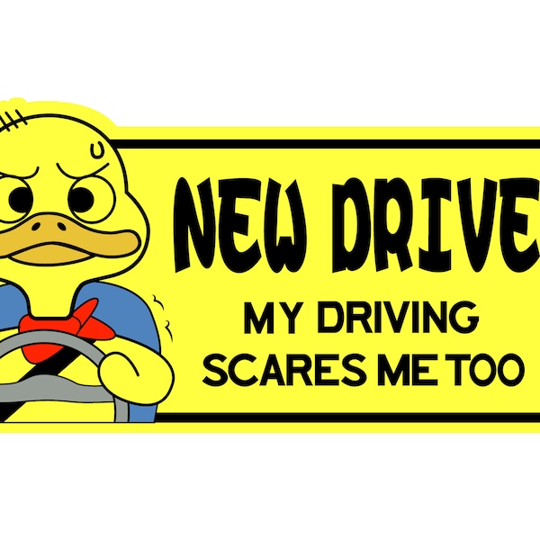 New Driver Sign Student Driver Decal Bumper Sticker Print and Cut SVG Instant Download