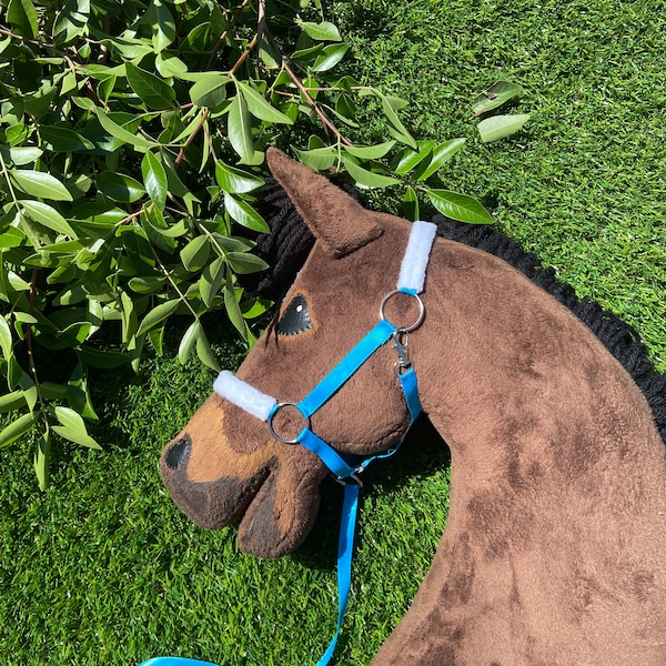 Hobby horse halter and lead rope