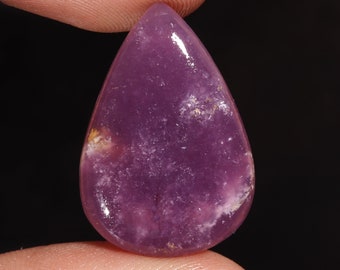 Fabulous Top Quality Natural Lepidolite Pear Shape Cabochon Loose Gemstone For Making Jewelry 21.25 Ct 29X20X5 MM SR-3108