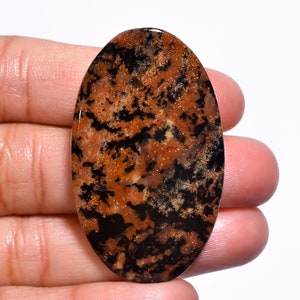 100% Natural Russian Dendrite Opal Oval Shape Cabochon Loose Gemstone For Making Jewelry 53 Ct 42X24X6 mm