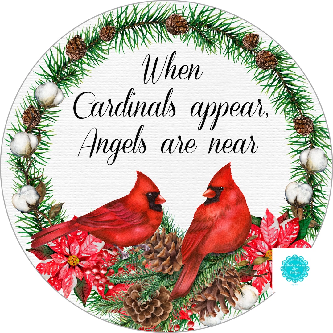 When Cardinal Appear When Angels Are Near Sign, Two Cardinals Greenery