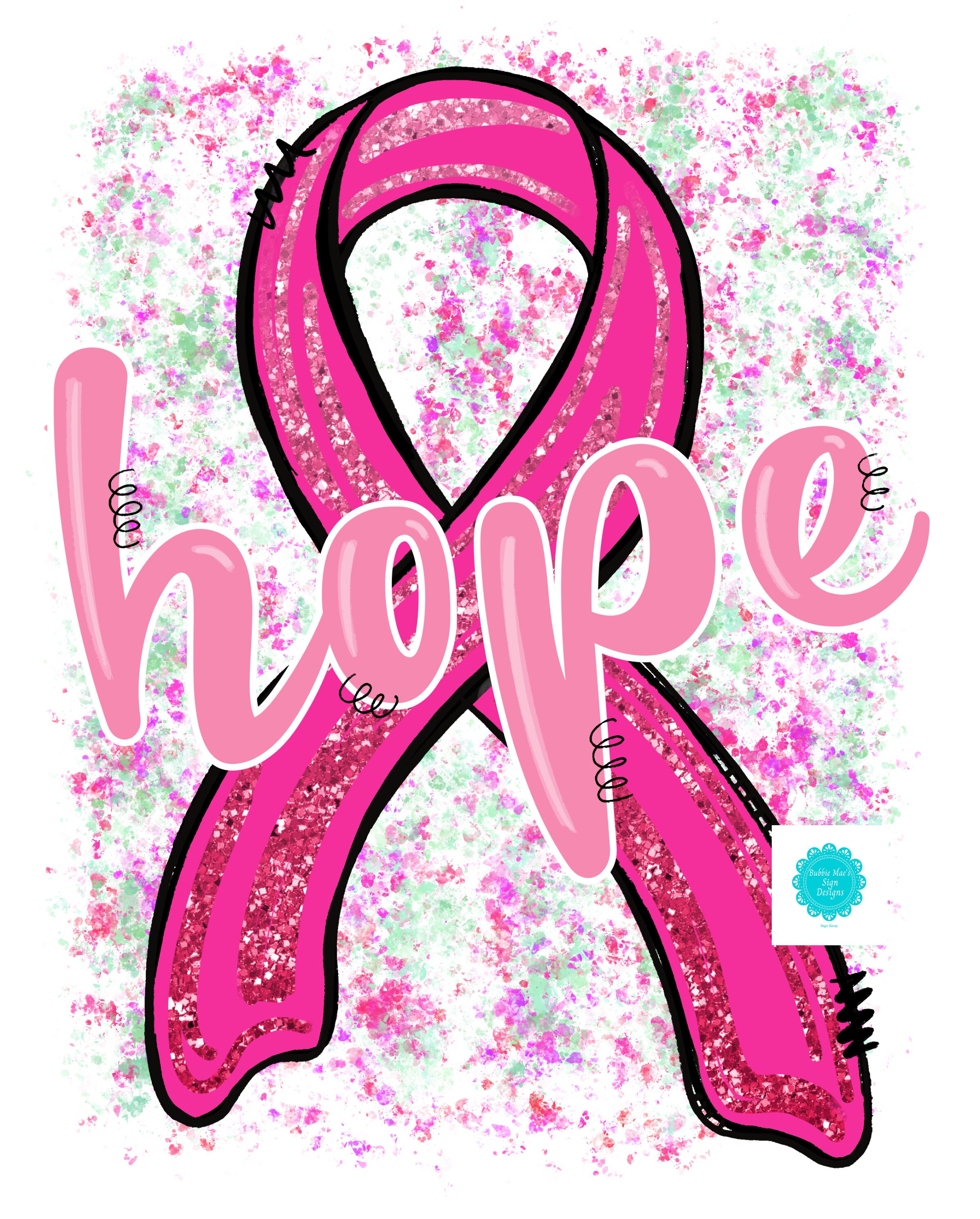 Hope Sign, Breast Cancer Awareness Sign, Awareness Ribbon Sign, Square  Metal Wreath Sign, Craft Embellishment - Etsy