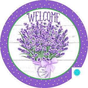 Welcome Sign, LavenderSign, Polka Dot Decor,  Everyday Sign, Shiplap Sign, Spring/Summer Wreath Sign, Craft Embellishment