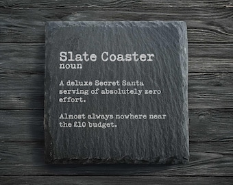 Secret Santa Slate Coaster | Funny Gifts For Work Colleagues