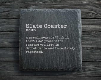 Secret Santa Slate Coaster | Funny Gifts For Work Colleagues