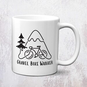 Gravel Bike Wanker Cycling Mug | Funny Gravel Bike Gift | Coffee Mug for Cyclists image 3
