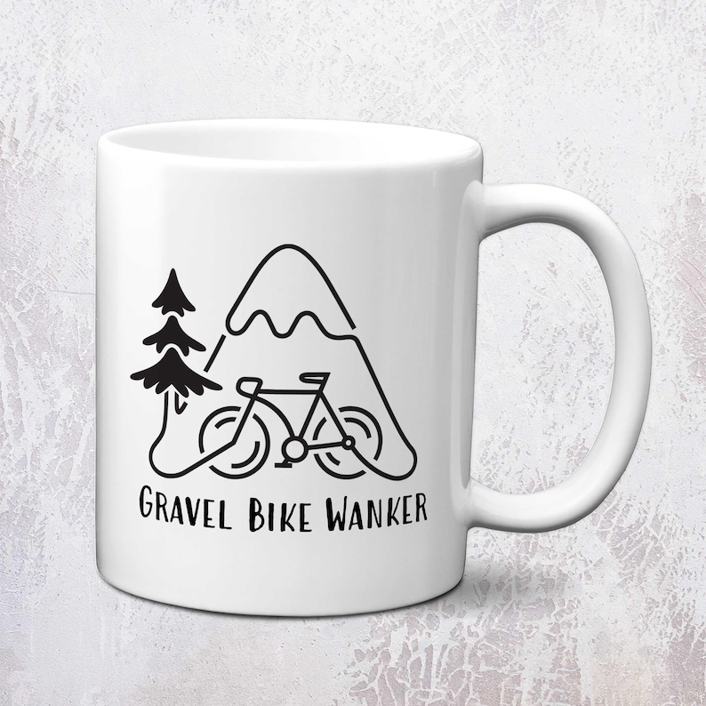 Gravel Bike Wanker Cycling Mug | Funny Gravel Bike Gift | Coffee Mug for Cyclists image 3