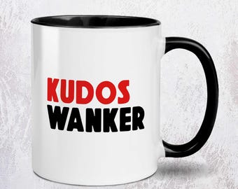 Kudos Wanker Funny Running Mug | Runners Gift | Cycling