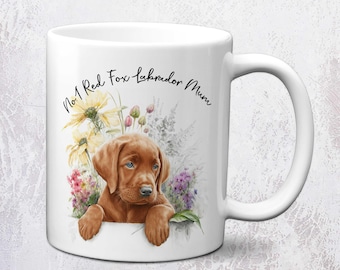 Red Fox Labrador Mum Mug - Personalised No.1 Dog Mug