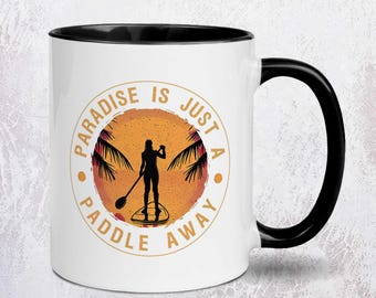 Paradise Is Just a Paddle Away Mug | Paddleboard Gift | SUP Mugs