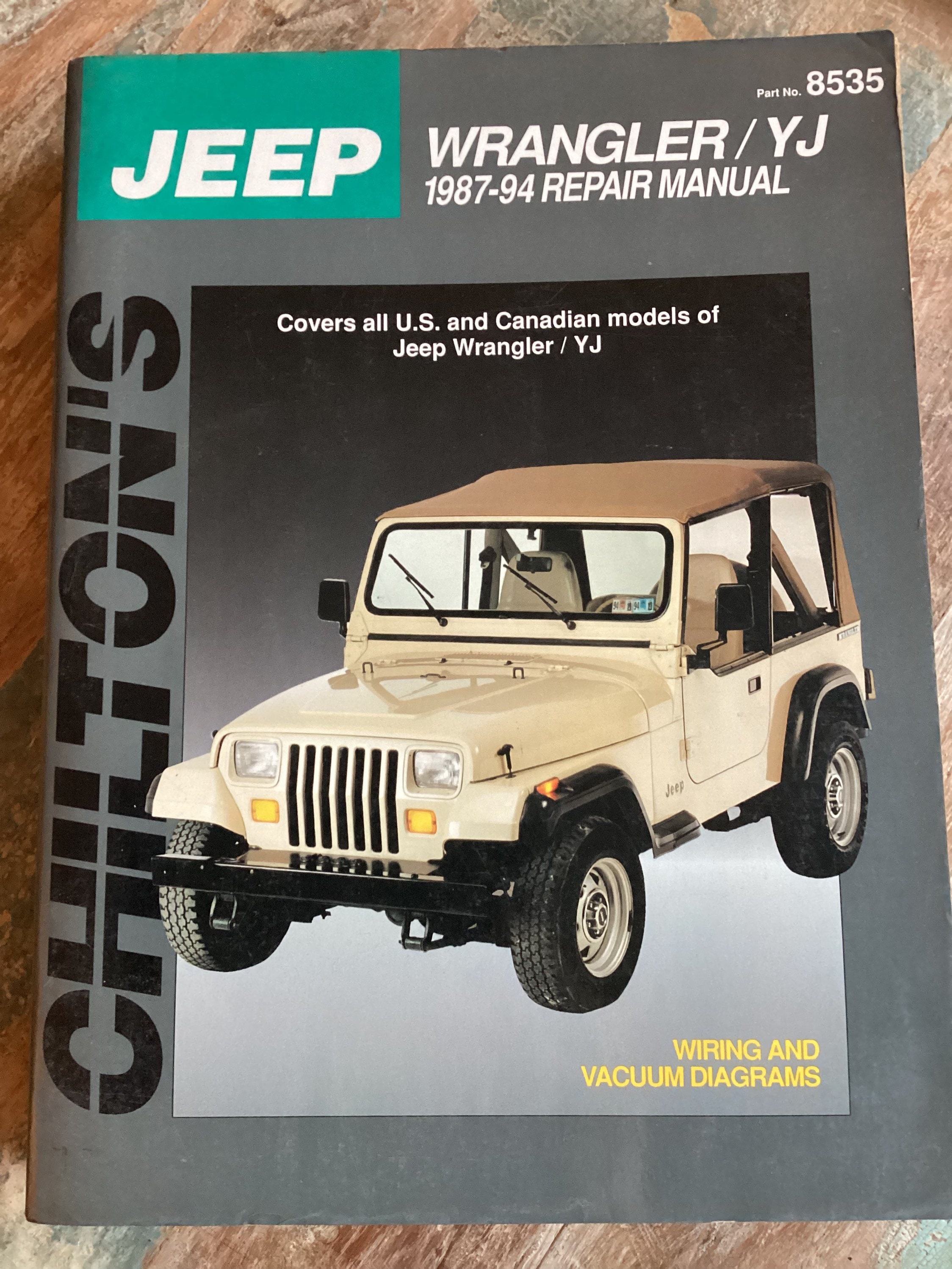 1987-1994 JEEP WRANGLER How to Manual Chiltons Auto Repair - Etsy