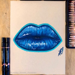 Small lips drawing