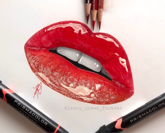 Illustration Red Pencil Lips Smile Sketch Lipstick - Sexy Lips Drawing -  Free Transparent PNG Clipart Images Download