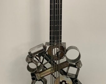 Custom Industrial Metal Guitar Sculpture