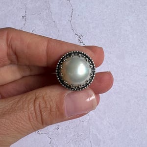 White Mabe Pearl Ring