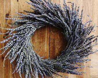 18" FRAGRANT DRIED LAVENDER HERB WREATH SCENT RUSTIC COUNTRY WALL HANG DECOR fp 