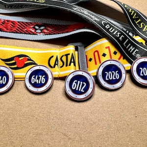 Handmade Personalized Disney Cruise Line Stateroom Door Number Magnet - Small