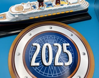 Large Handmade Personalized Disney Cruise Line Stateroom Door Number Magnet